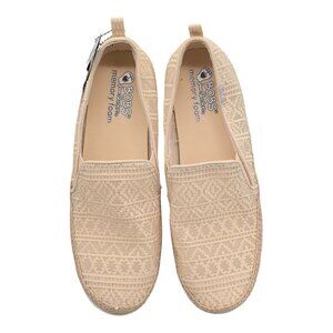 Skechers BOBS Women's Size 10 Shoes Beige Comfort Scalloped Fashion Flats